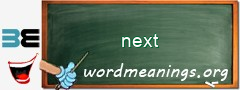 WordMeaning blackboard for next